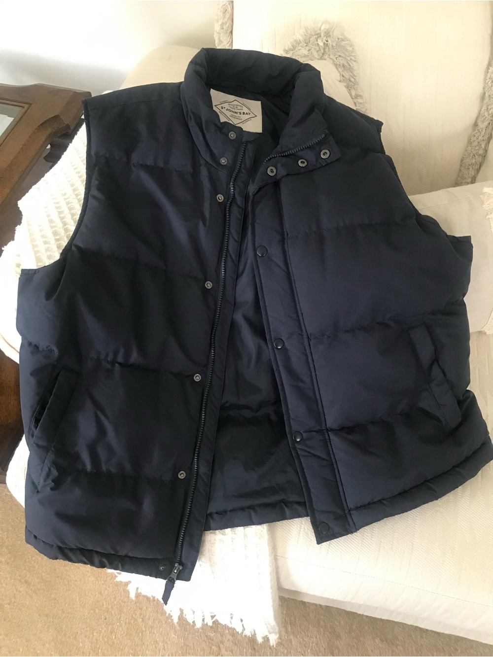 St. John's Bay Navy Quilted Puffer Vest